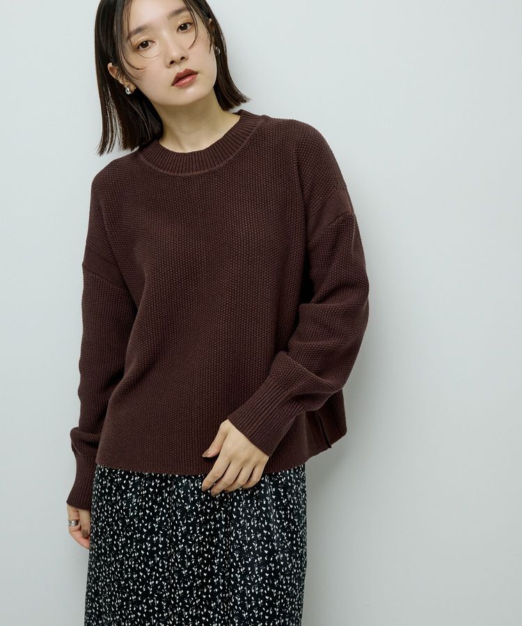 Green Parks「かのこ編モックネックニットプルオーバー」|ニット・セーター|