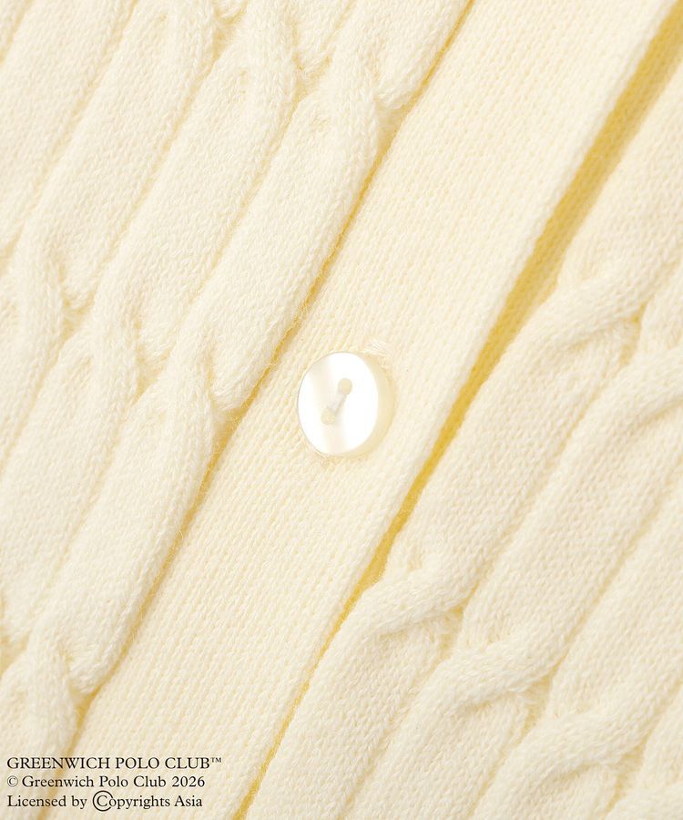 Green Parks「GREENWICH POLO CLUB(TM)ケーブル襟付ニットカーディガン」|カーディガン|