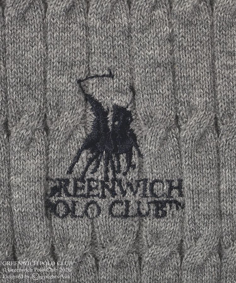 Green Parks「GREENWICH POLO CLUB(TM)ケーブル襟付ニットカーディガン」|カーディガン|