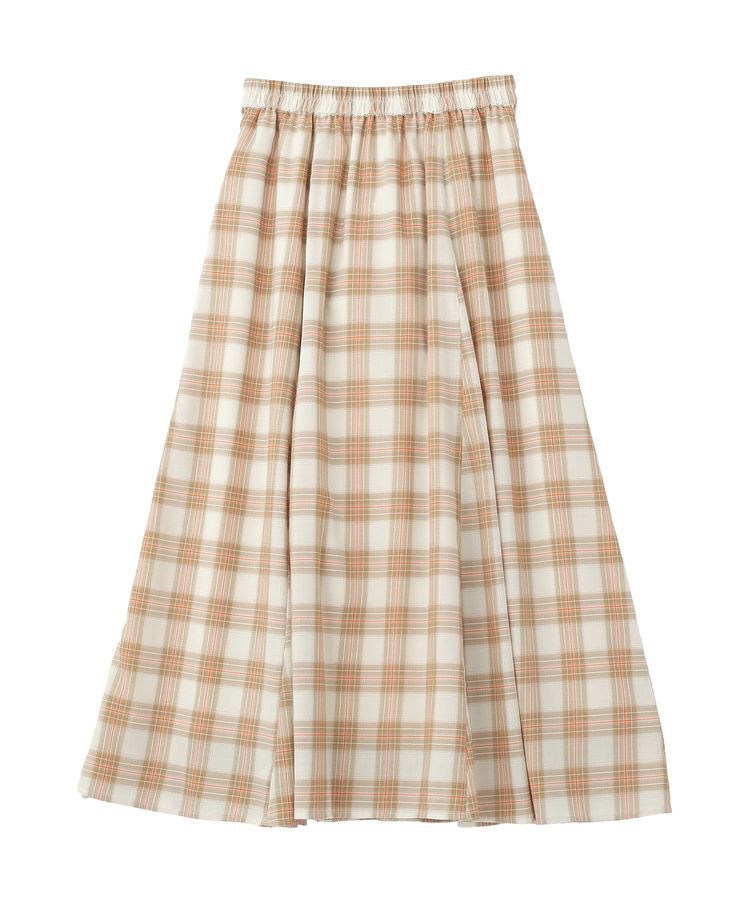 Green Parks「【しゃれシャツ】イージーケアチェックボリュームスカート」|フレア|