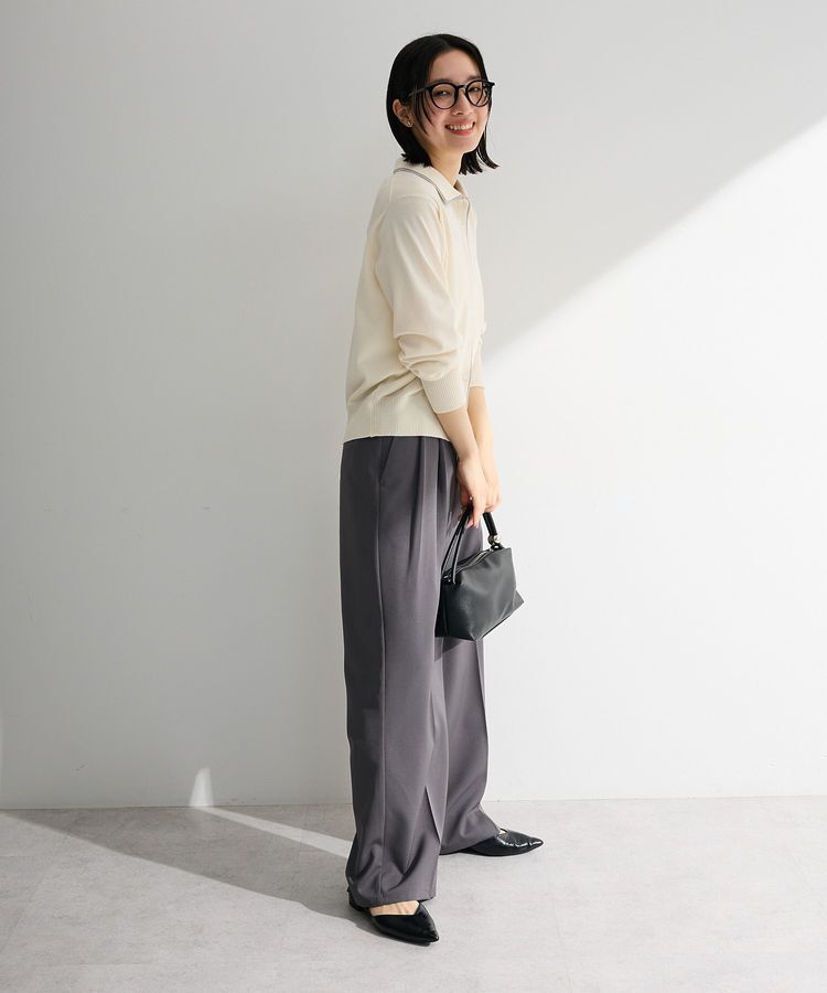 Green Parks「ここちニット衿付き配色プルオーバー」|ニット・セーター|