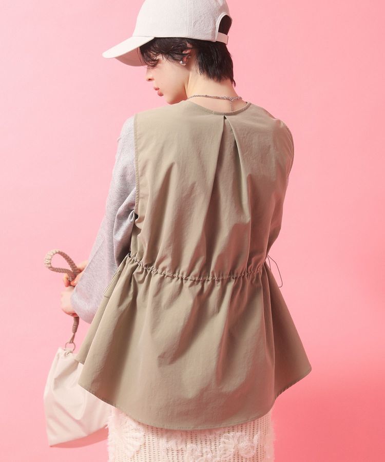 Green Parks「【楽しゃれUV】ドロストフレアベスト」|ベスト・ジレ|