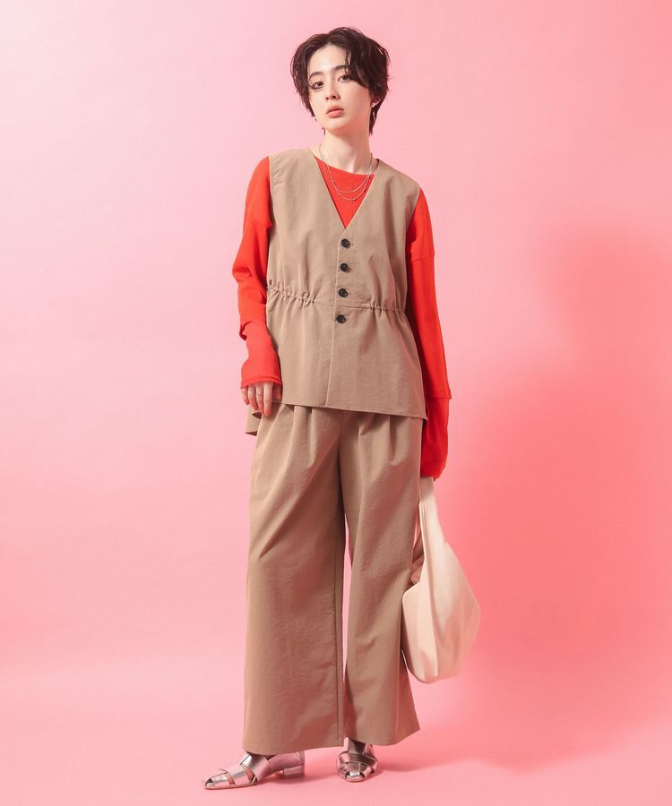 Green Parks「【楽しゃれUV】ドロストフレアベスト」|ベスト・ジレ|