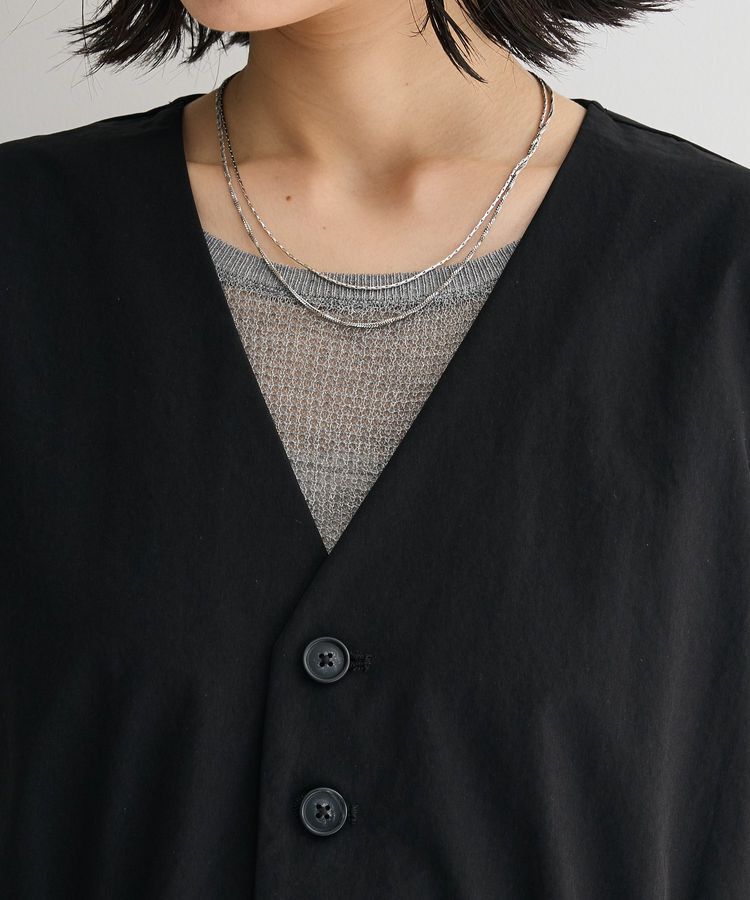 Green Parks「【楽しゃれUV】ドロストフレアベスト」|ベスト・ジレ|