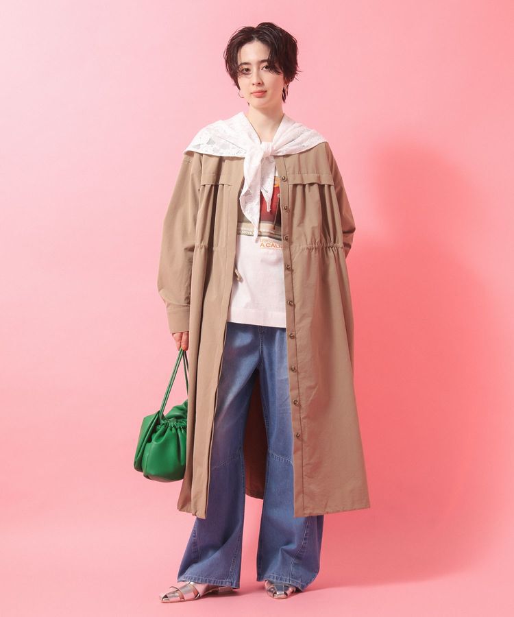 Green Parks「【楽しゃれUV】ギャザードロストワンピース」|ワンピース|