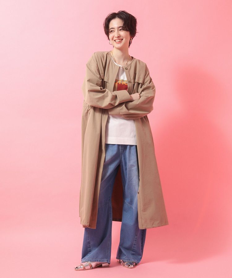 Green Parks「【楽しゃれUV】ギャザードロストワンピース」|ワンピース|