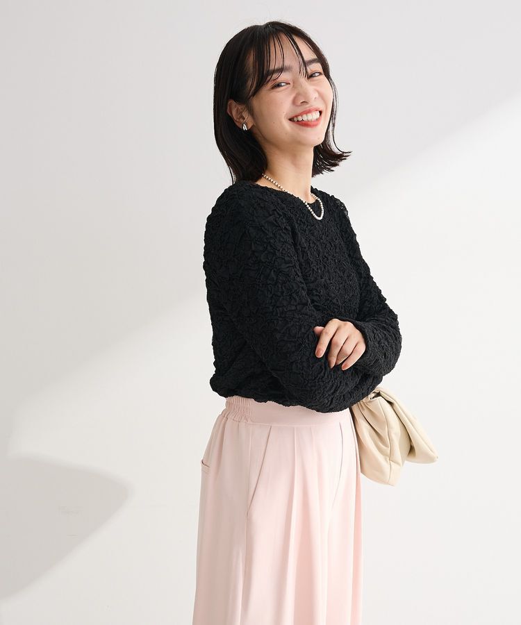 Green Parks「表面感ポコポコプルオーバー」|Tシャツ・カットソー|Black