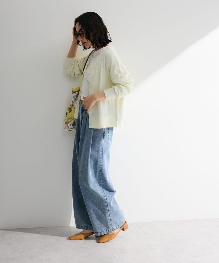 Green Parks「レースドッキングニットカーディガン」|カーディガン|