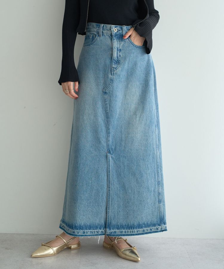 Editt by YECCA VECCA「ロングデニムスカート」|タイト|