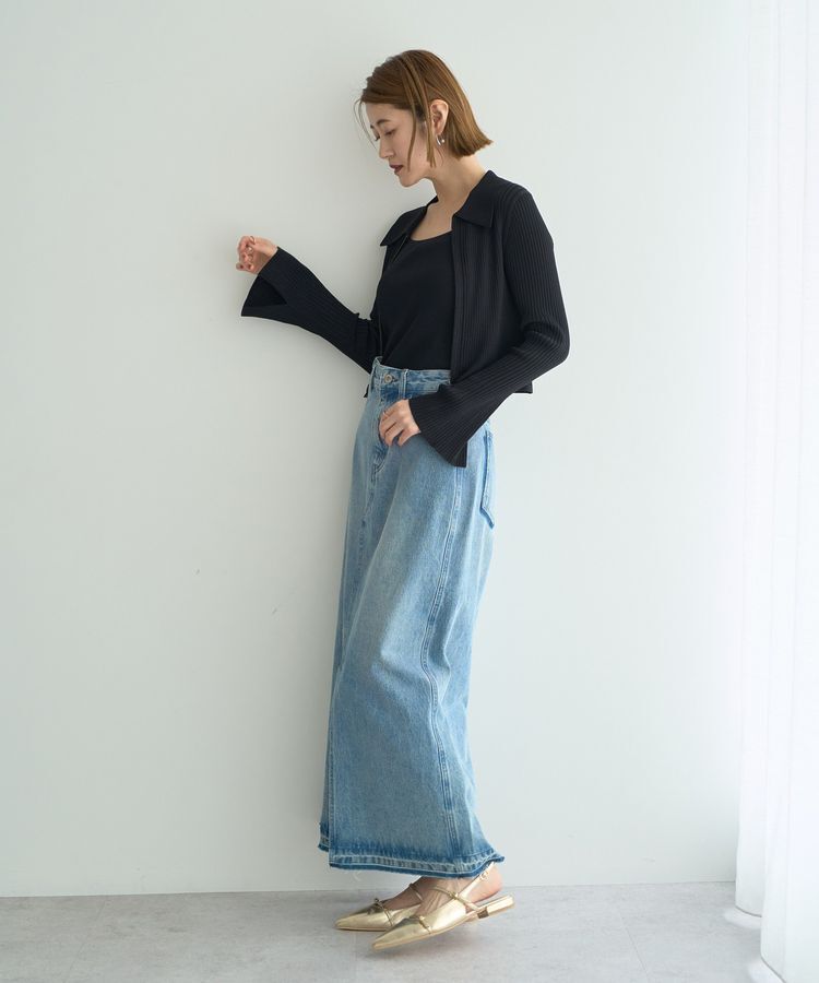 Editt by YECCA VECCA「ロングデニムスカート」|タイト|