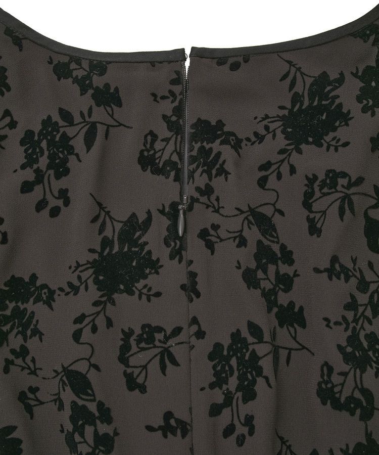 YECCA VECCA「ボタニカル柄フロッキープリントワンピース」|ワンピース|