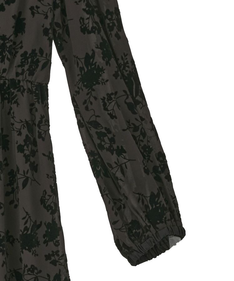 YECCA VECCA「ボタニカル柄フロッキープリントワンピース」|ワンピース|