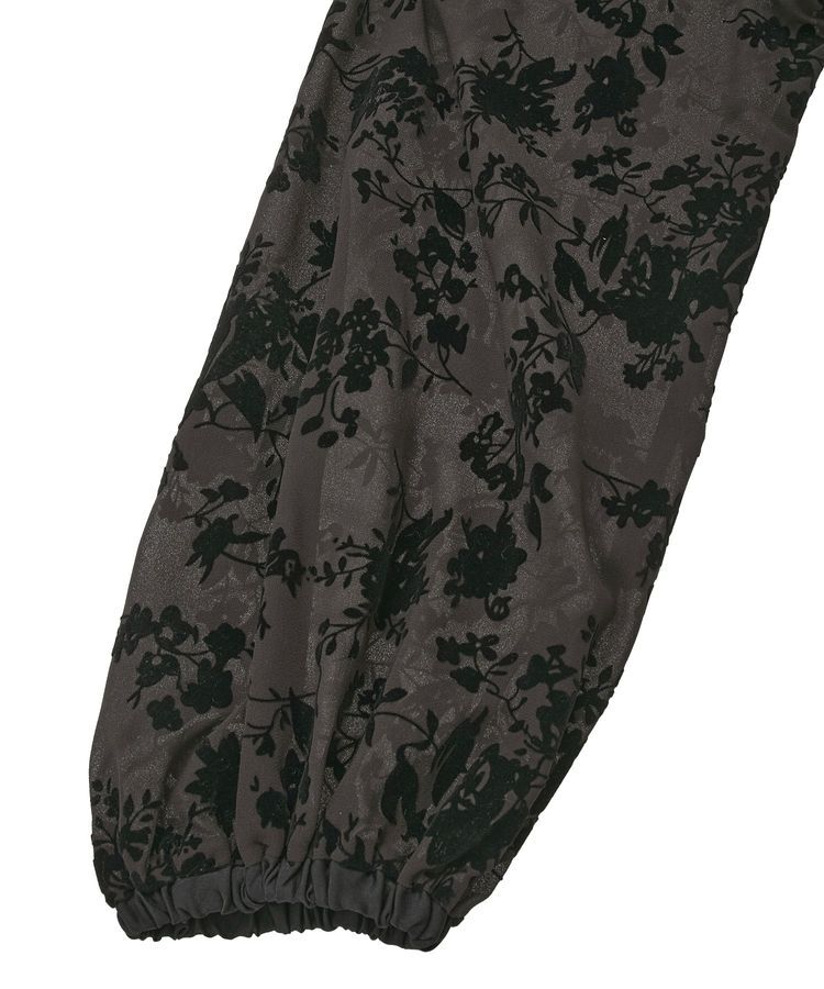 YECCA VECCA「ボタニカル柄フロッキープリントワンピース」|ワンピース|