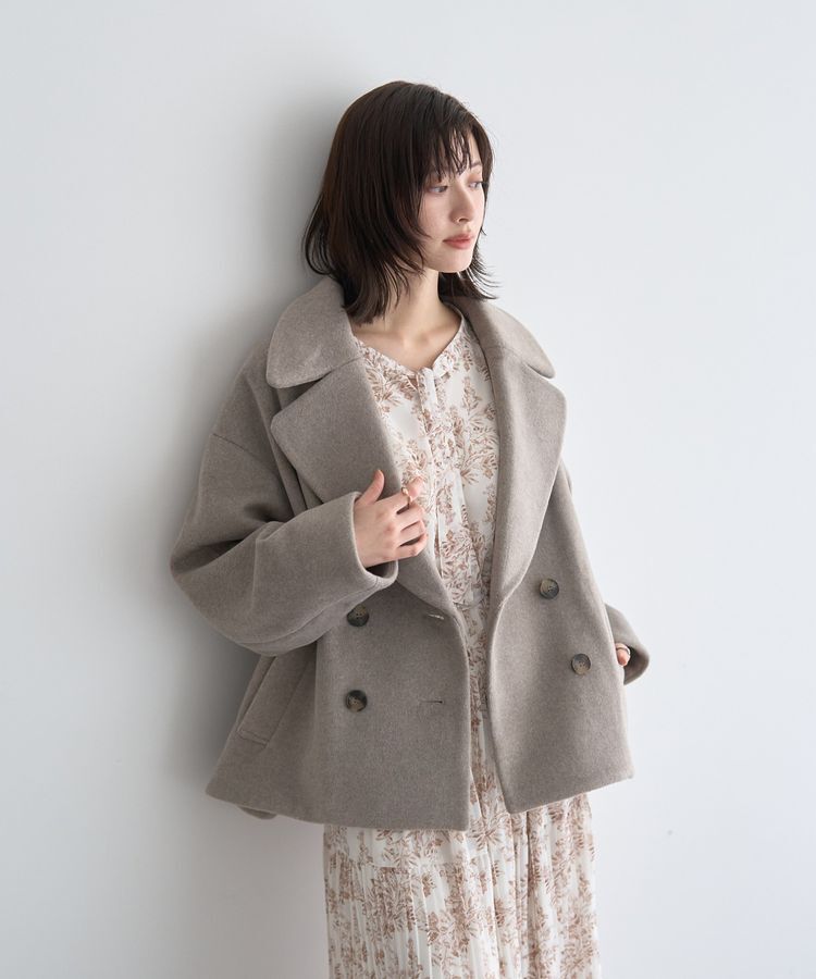 YECCA VECCA「ボタニカル柄ボウタイプリーツワンピース」|ワンピース|