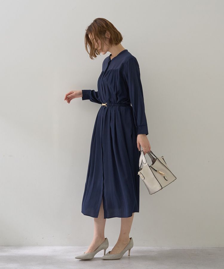 YECCA VECCA「ベルト付きギャザーワンピース」|ワンピース|