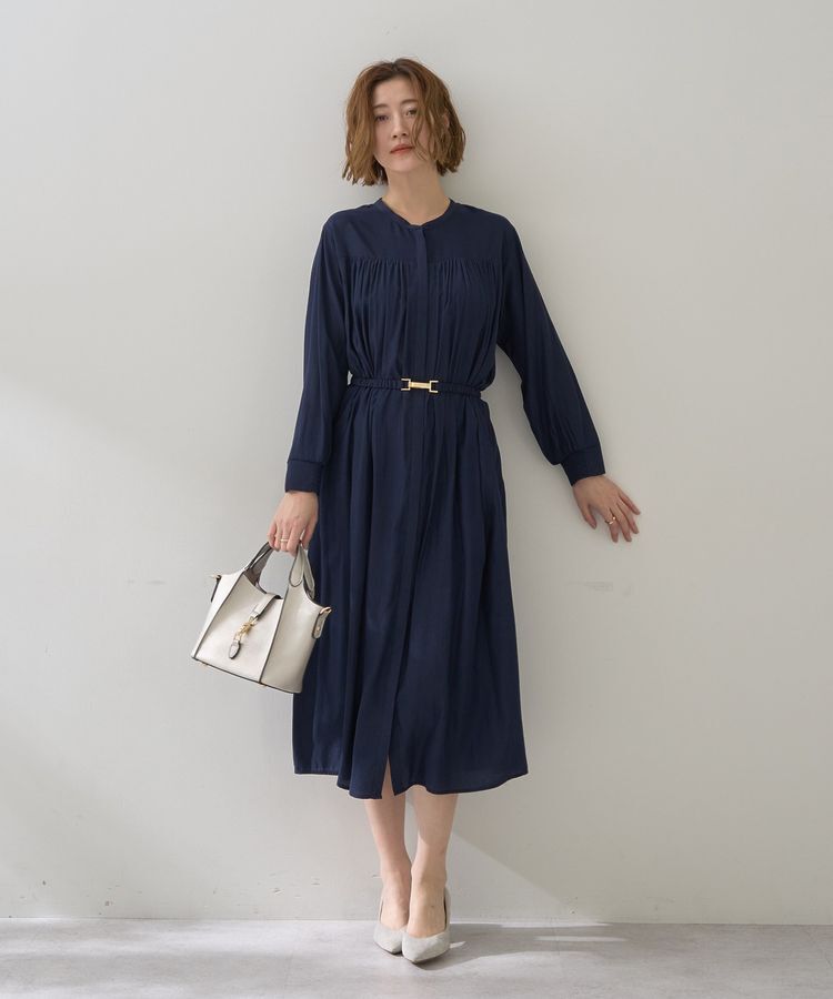 YECCA VECCA「ベルト付きギャザーワンピース」|ワンピース|