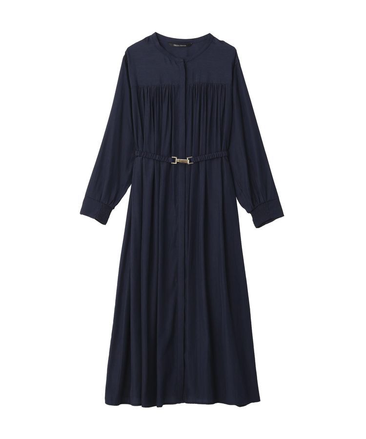 YECCA VECCA「ベルト付きギャザーワンピース」|ワンピース|