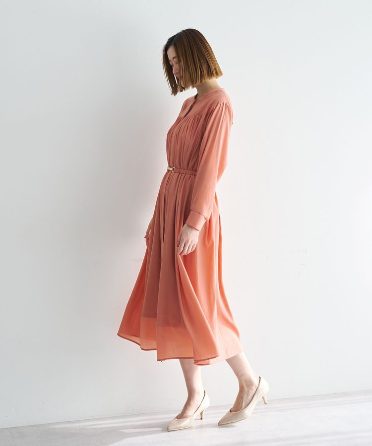 YECCA VECCA「ベルト付きギャザーワンピース」|ワンピース|