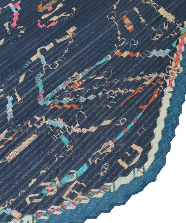 YECCA VECCA「ビットプリントプリーツスカーフ」|バンダナ・スカーフ|