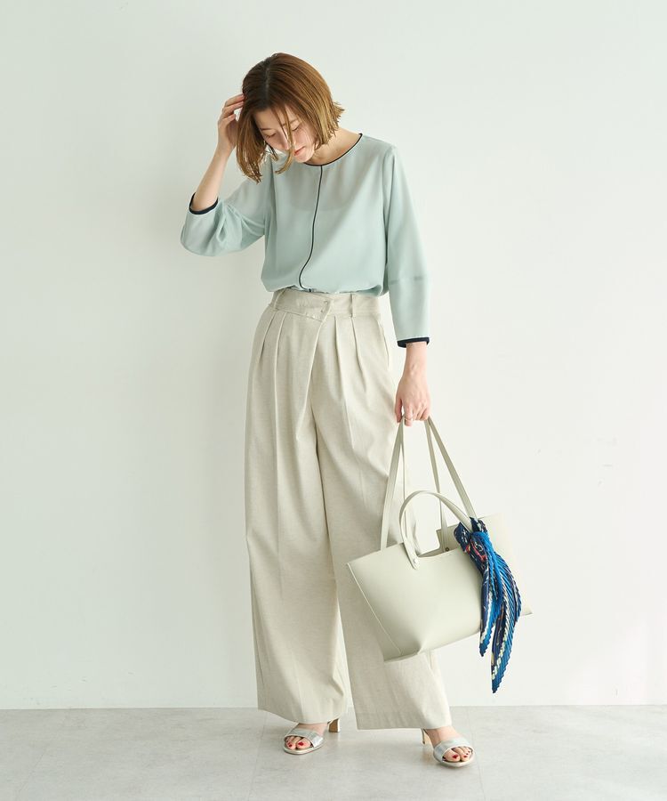 YECCA VECCA「ビットプリントプリーツスカーフ」|バンダナ・スカーフ|