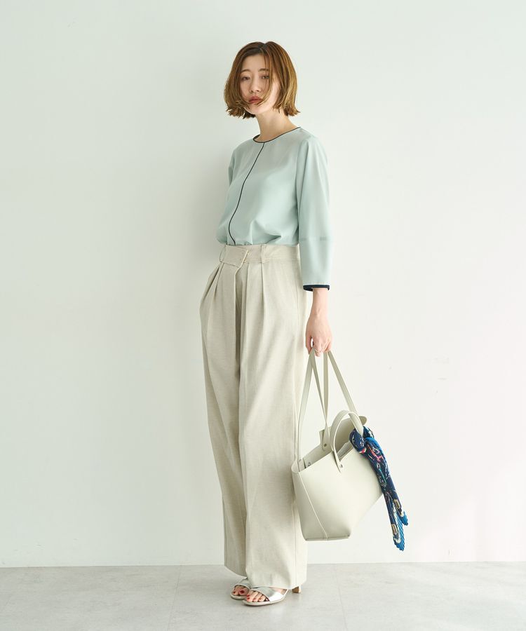 YECCA VECCA「ビットプリントプリーツスカーフ」|バンダナ・スカーフ|