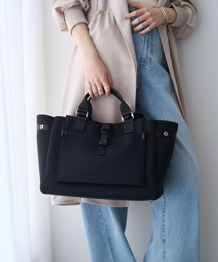 YECCA VECCA「【story.】NP WIDE TOTE L」|トートバッグ|Black