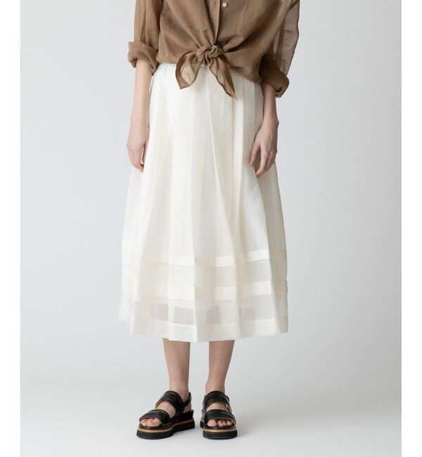 allureville「シアーオーガンタックギャザースカート」|スカート|