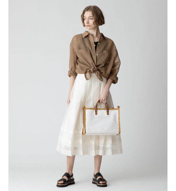 allureville「シアーオーガンタックギャザースカート」|スカート|