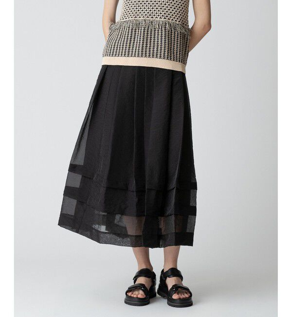 allureville「シアーオーガンタックギャザースカート」|スカート|