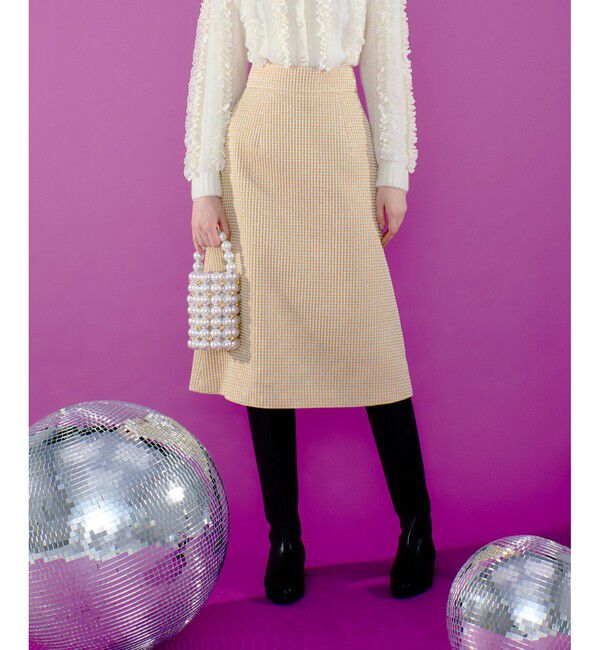 LOULOU WILLOUGHBY「【LOULOU WILLOUGHBY】スパークルジャガードスカート」|台形|
