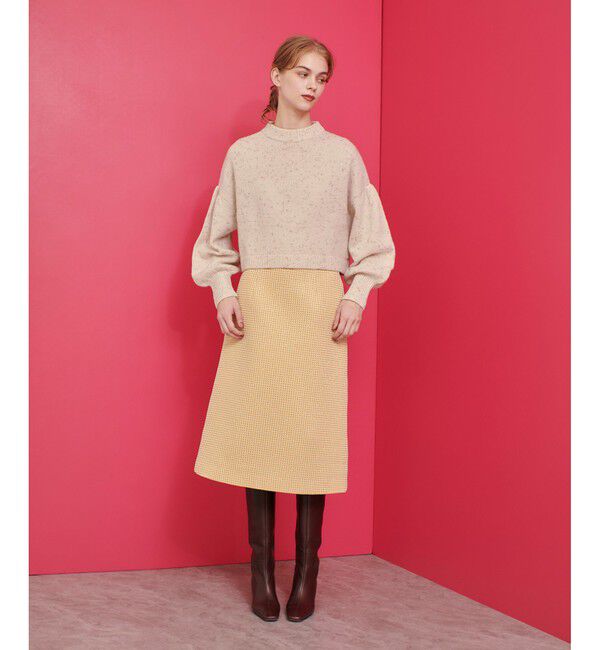 LOULOU WILLOUGHBY「【LOULOU WILLOUGHBY】スパークルジャガードスカート」|台形|