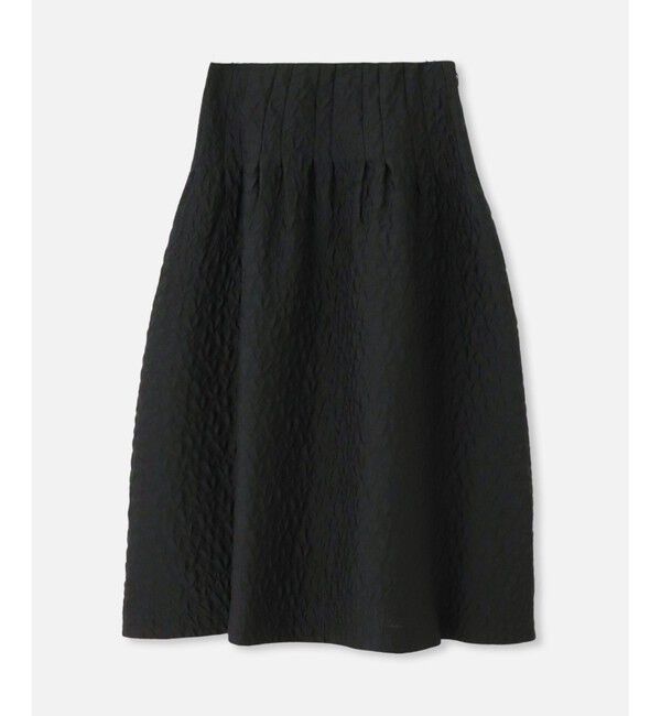 allureville「フクレジャガードタックスカート」|スカート|ブラック