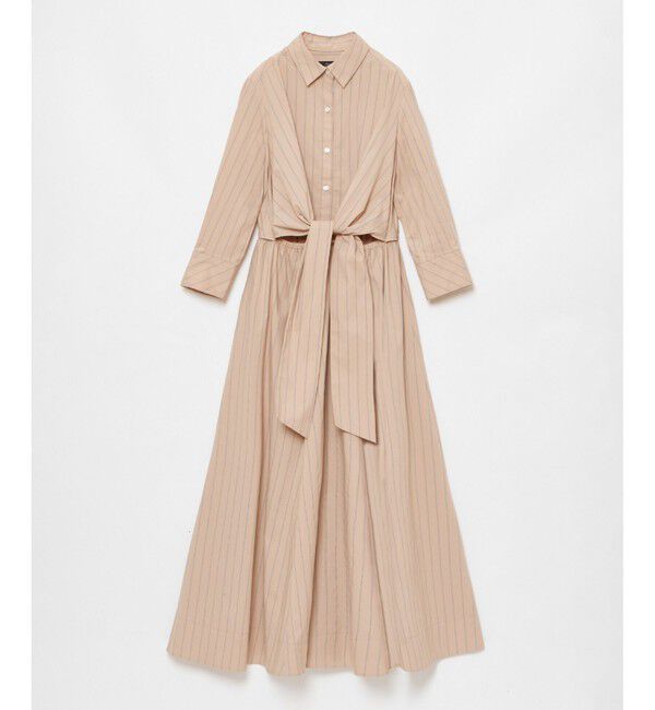 allureville「ピンストライプノットシャツワンピース」|ワンピース|