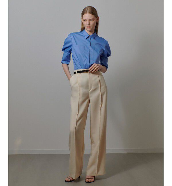 allureville「コットン混ストレッチブロードシャツ」|シャツ・ブラウス|