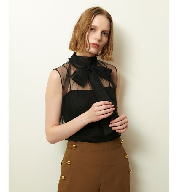 allureville「シアーチュールボウプルオーバー」|Tシャツ・カットソー|