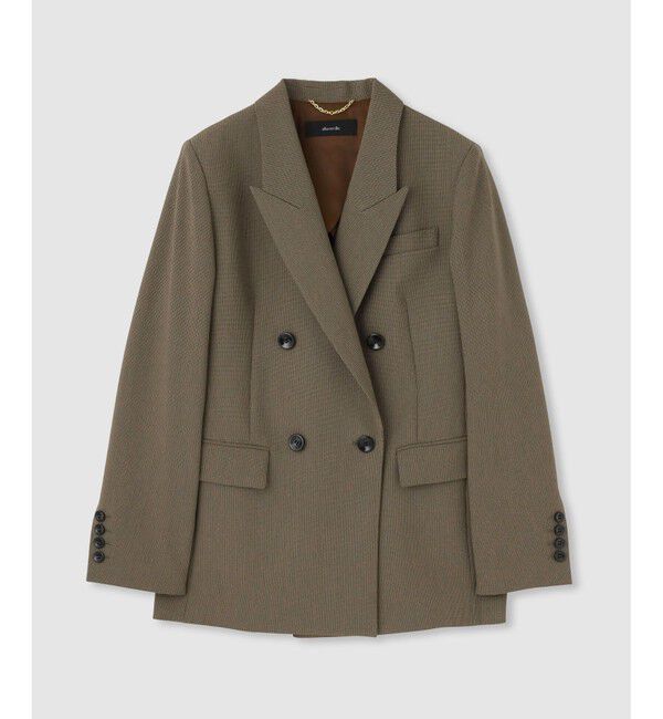 allureville「TRストレッチダブルジャケット」|テーラードジャケット|ブラウン