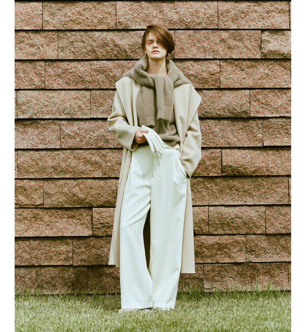 allureville「カシミヤ混リバーショールコート」|その他|ベージュ