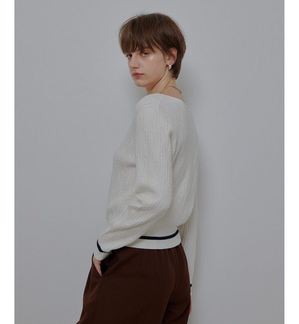 allureville「Ｗミニケーブルプルオーバー」|ニット・セーター|