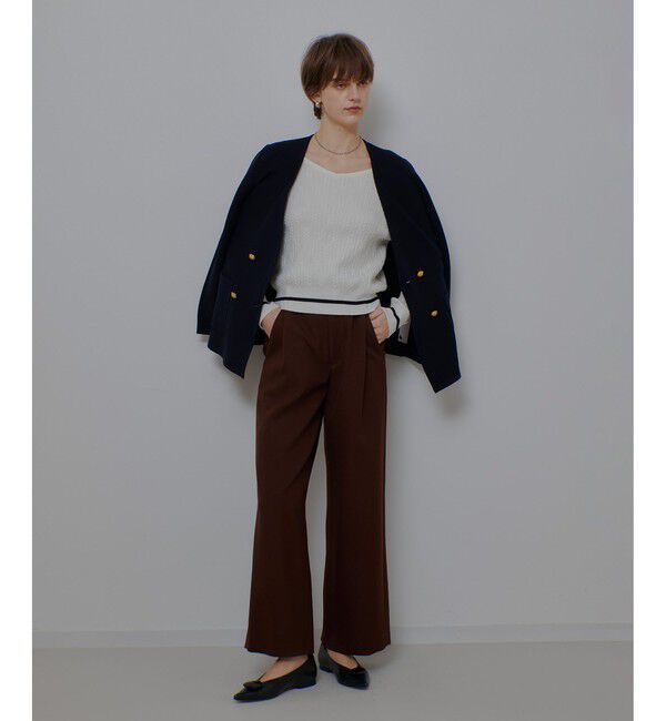 allureville「Ｗミニケーブルプルオーバー」|ニット・セーター|