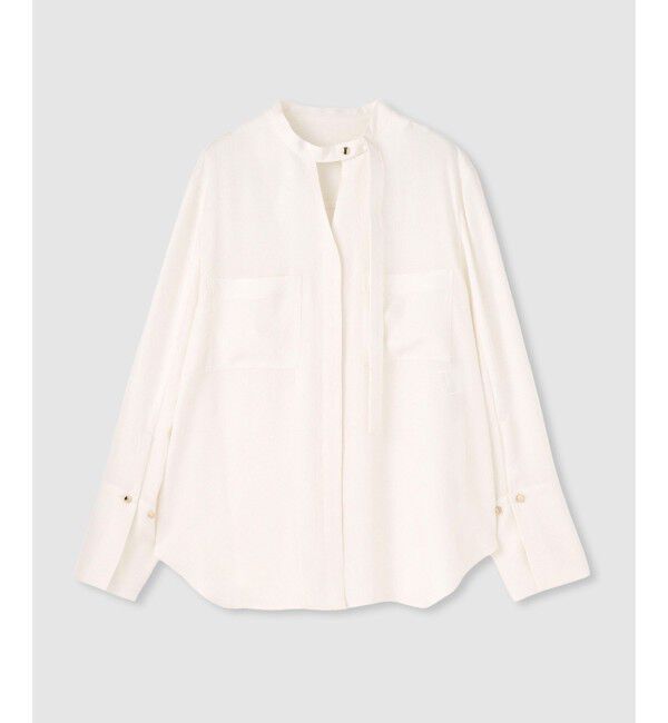allureville「ブライトツイルアシメボウブラウス」|シャツ・ブラウス|