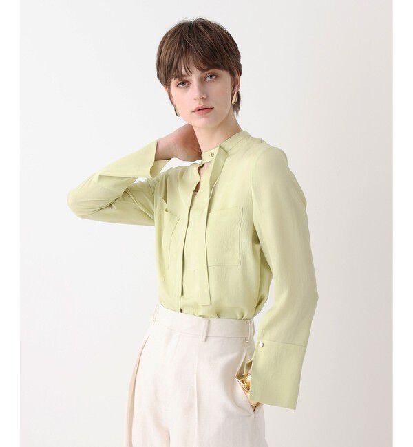 allureville「ブライトツイルアシメボウブラウス」|シャツ・ブラウス|