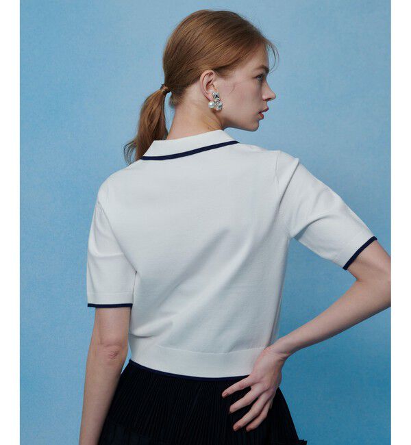 LOULOU WILLOUGHBY「【LOULOU WILLOUGHBY】CHERRY ビジューポロ」|ポロシャツ|