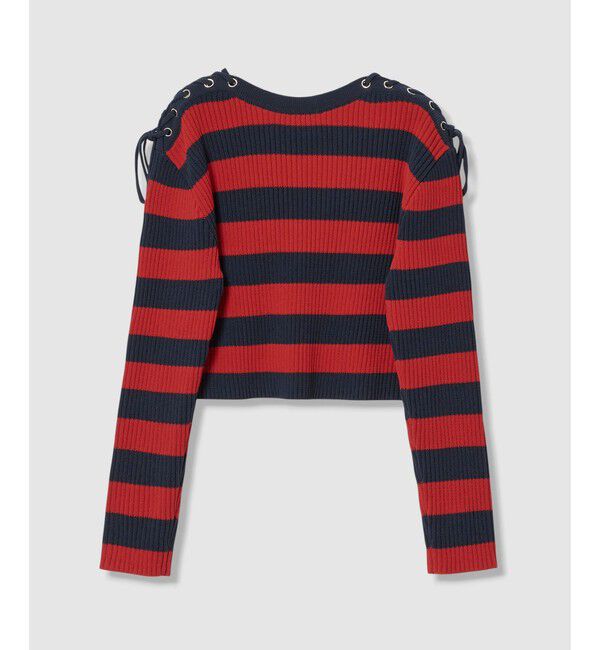 LOULOU WILLOUGHBY「【LOULOU WILLOUGHBY】レースアップショルダープルオーバー」|ニット・セーター|