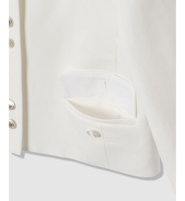 LOULOU WILLOUGHBY「【LOULOU WILLOUGHBY】コットンダブルクロスジャケット」|ノーカラージャケット|