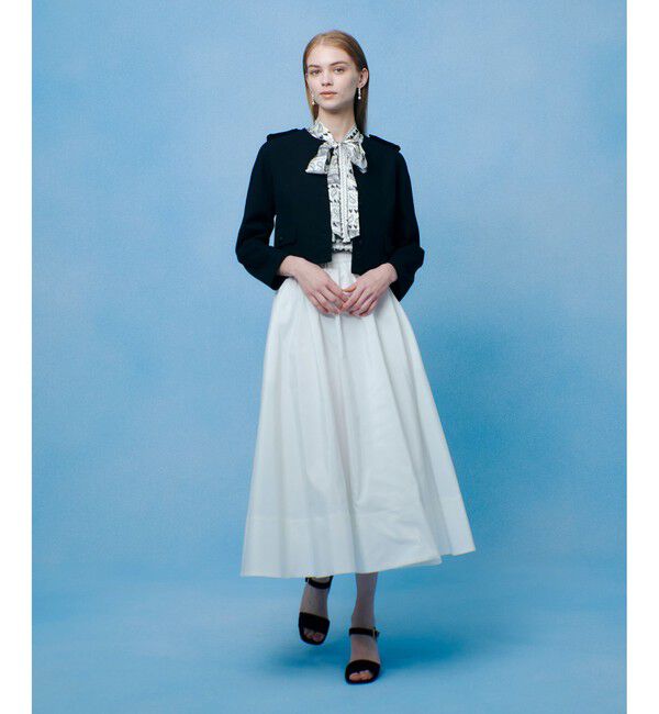 LOULOU WILLOUGHBY「【LOULOU WILLOUGHBY】コットンダブルクロスジャケット」|ノーカラージャケット|