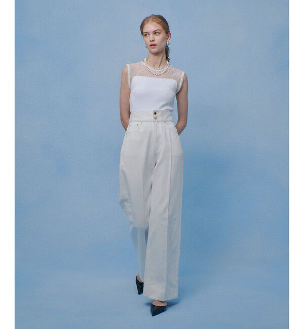 LOULOU WILLOUGHBY「【LOULOU WILLOUGHBY】レーシィビスチェプルオーバー」|ニット・セーター|