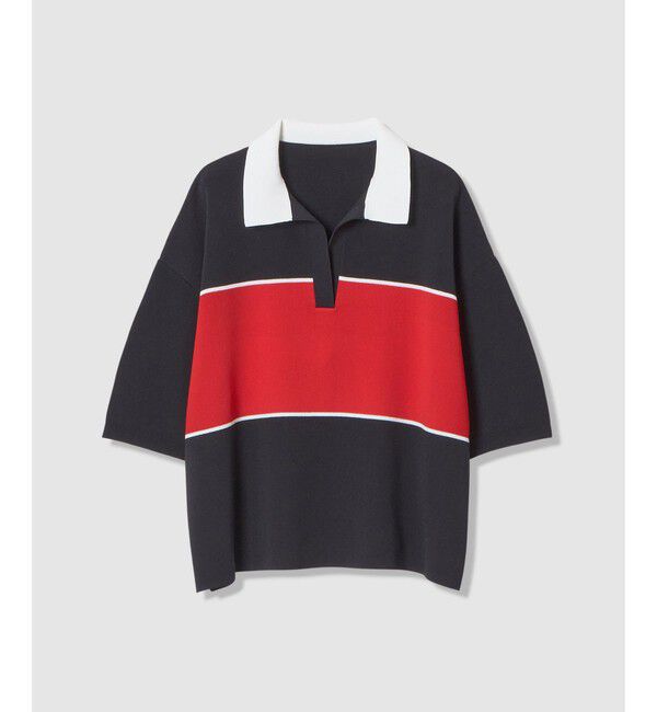 allureville「ボーダーポロ プルオーバー」|ニット・セーター|