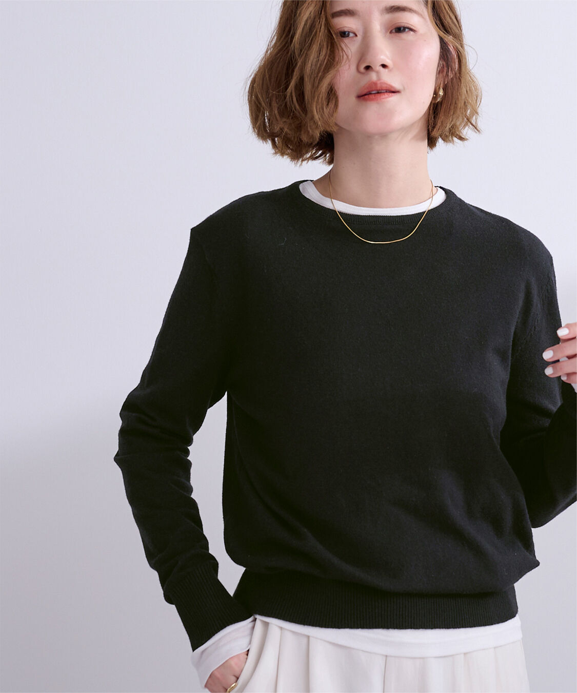 ur's「カシミヤタッチクルーネックニットトップス」|ニット・セーター|