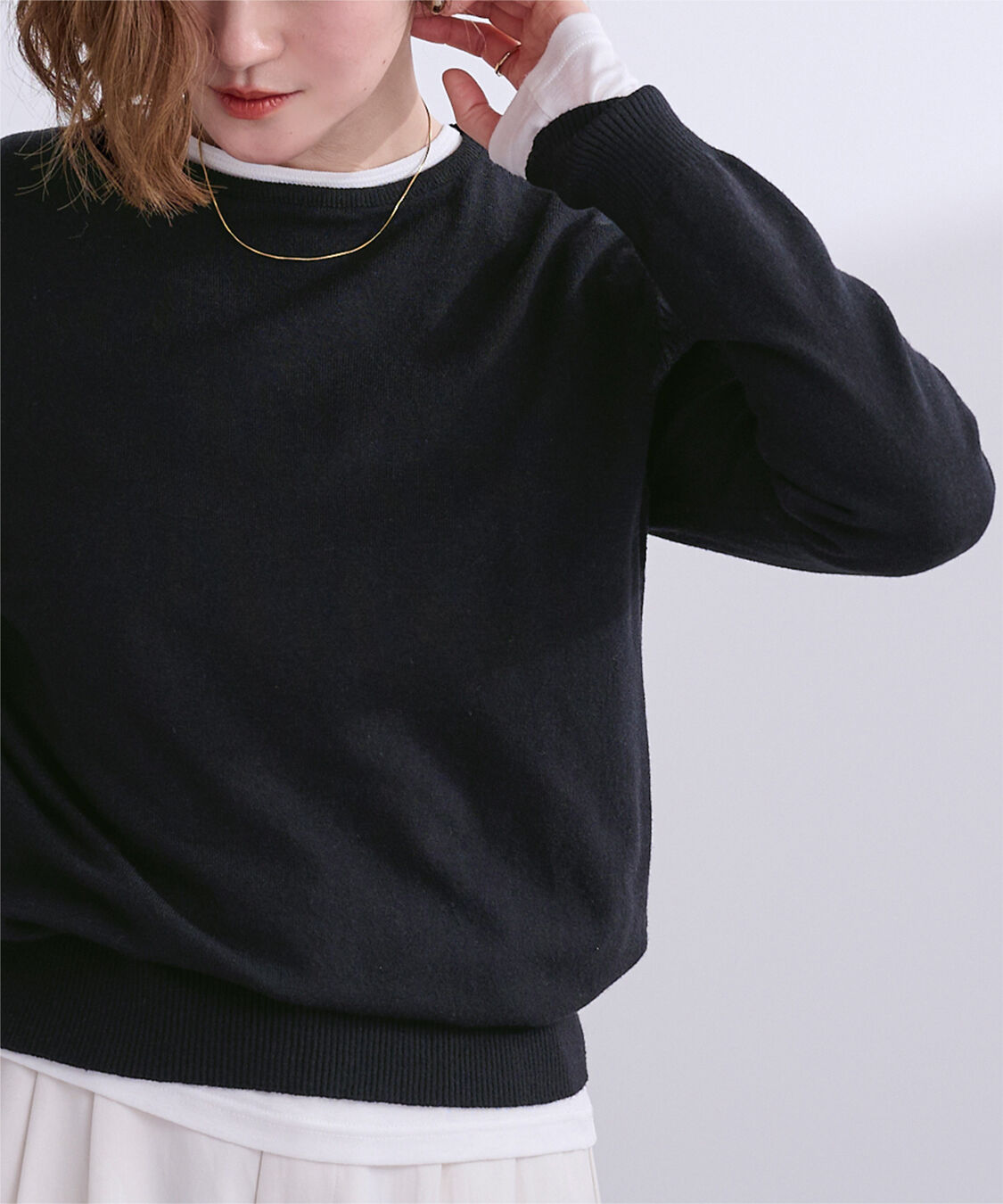 ur's「カシミヤタッチクルーネックニットトップス」|ニット・セーター|