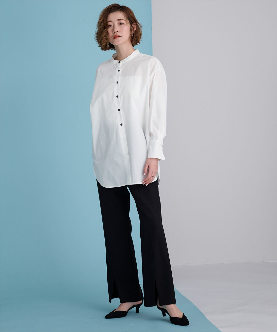 ur's「釦バックスリットチュニックシャツ」|シャツ・ブラウス|